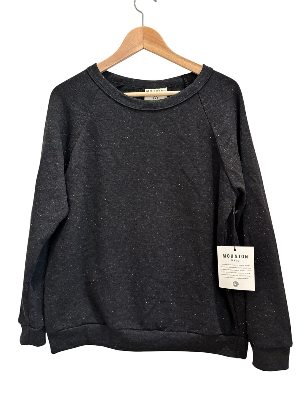 Mohnton Made Sweatshirt Dark Grey Crewneck NWT Size Medium